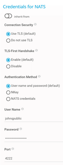 Credentials for NATS