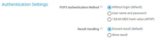 Authentication Settings